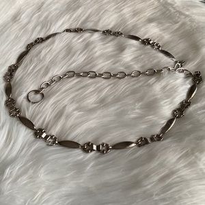 Silver Ornamental Chain Belt Size M/L